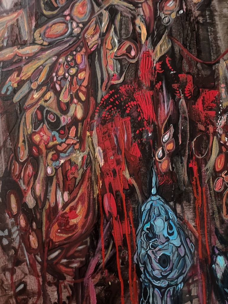 Original Abstract Expressionism Fantasy Painting by Laura Miclea