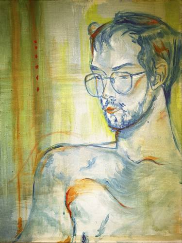 Original Abstract Expressionism Men Paintings by Laura Miclea