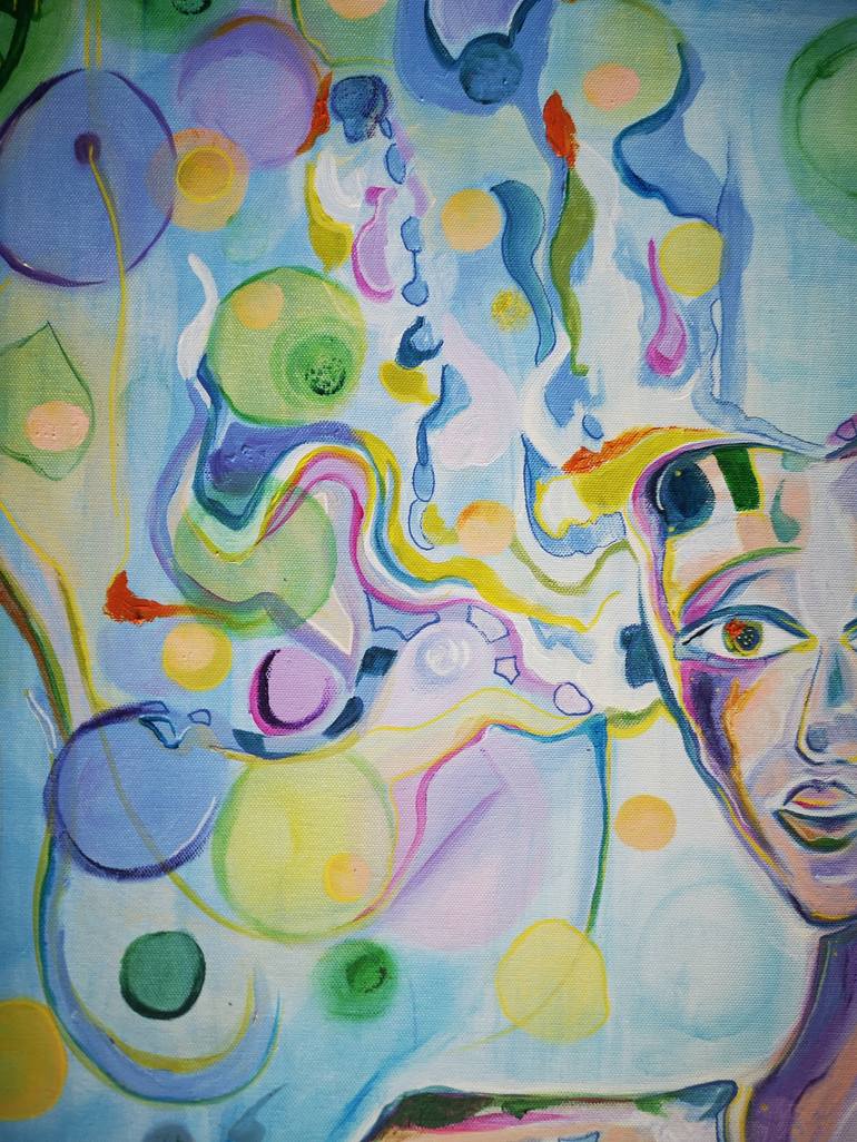 Original Abstract Expressionism Women Painting by Laura Miclea