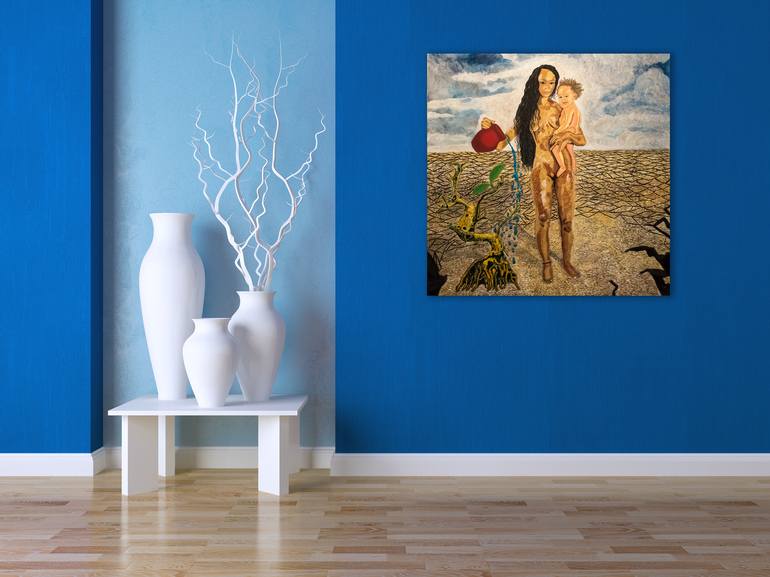 Original Figurative Nude Painting by G o l a r e h