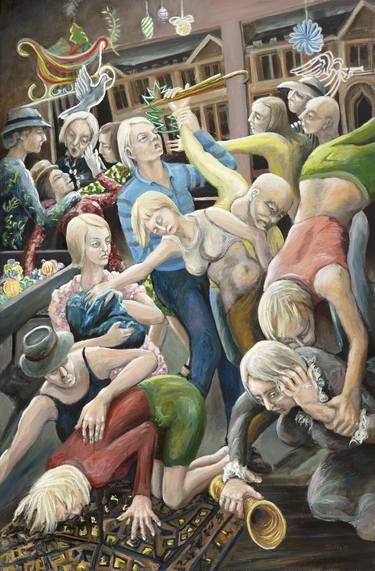 Original Dada People Paintings by Gregory Cliffe