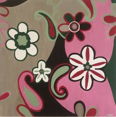 Original Conceptual Floral Paintings by Caroline Folds