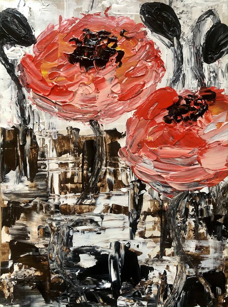 Print of Abstract Floral Paintings by Caroline Folds