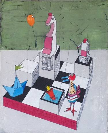 Original Dada Fantasy Paintings by Jorge da Silva