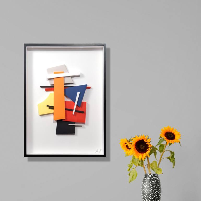 Original Cubism Abstract Collage by LetovBarski ArtLab