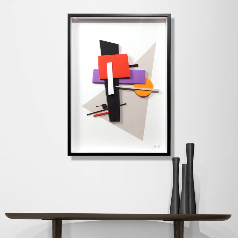 Original Cubism Abstract Sculpture by Letovbarski Artlab