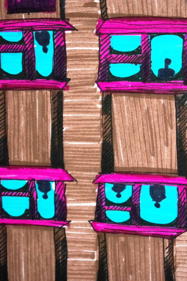 Original Art Deco Nude Painting by Anastasiia Intenberh