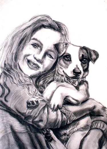 portrait "Girl and Dog" thumb