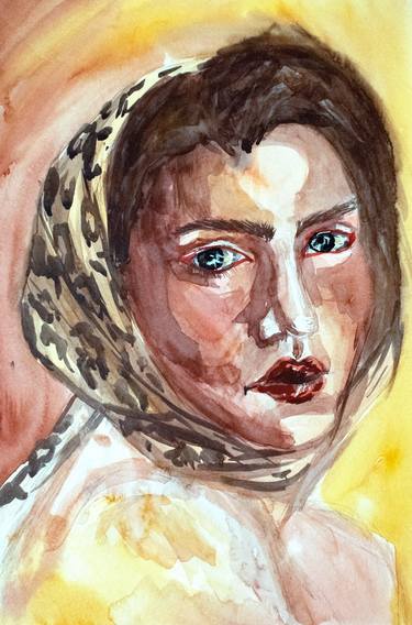 Print of Impressionism Portrait Paintings by Anastasiia Intenberh