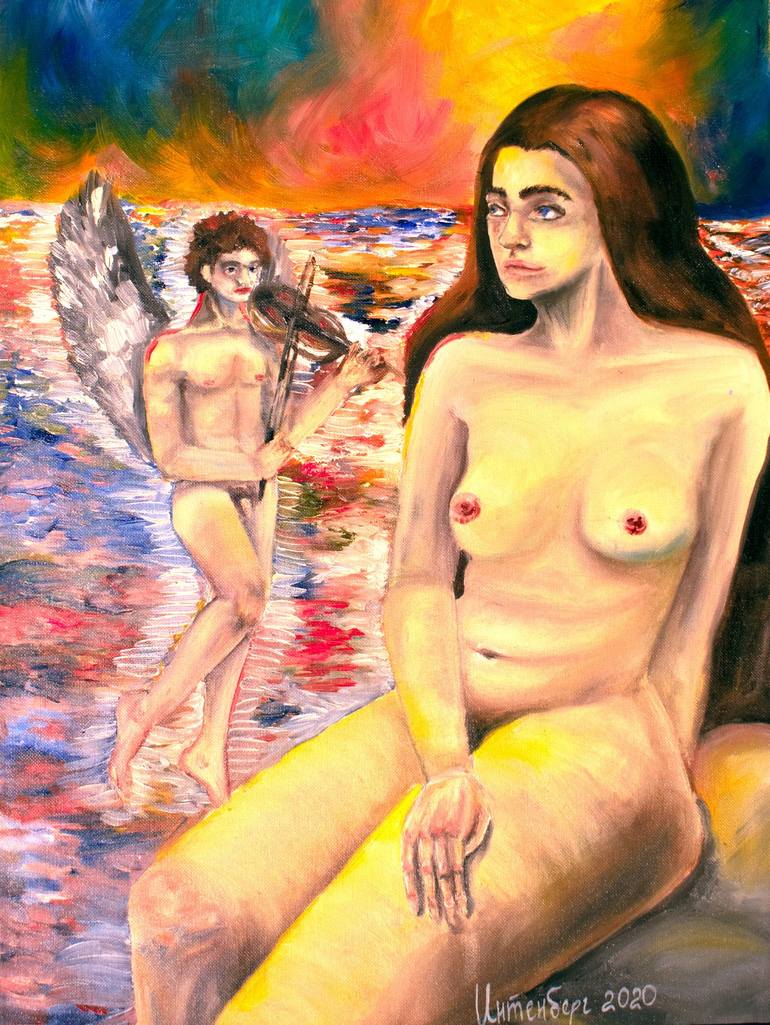 Print of Expressionism Nude Paintings by Anastasiia Intenberh