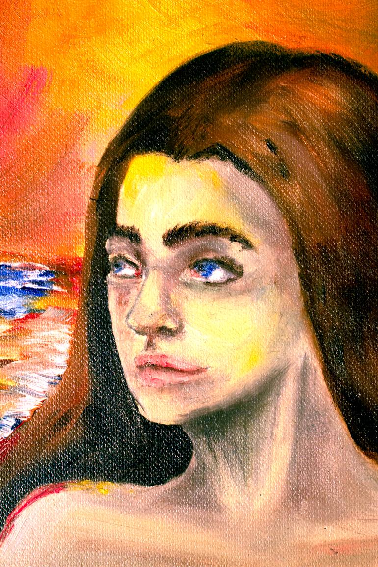 Original Expressionism Nude Painting by Anastasiia Intenberh