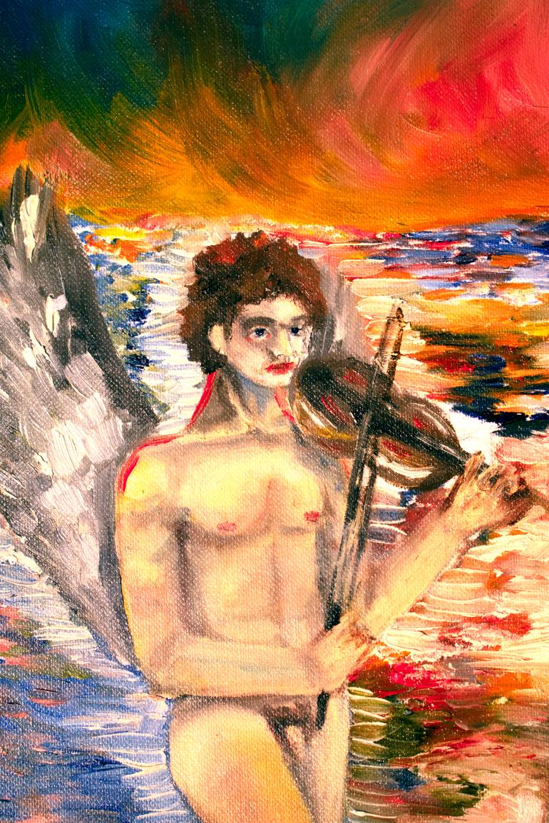 Original Expressionism Nude Painting by Anastasiia Intenberh