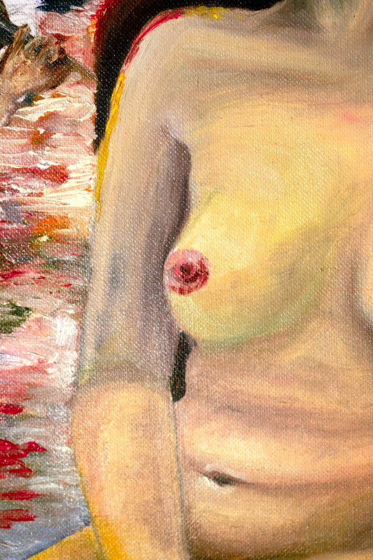 Original Expressionism Nude Painting by Anastasiia Intenberh