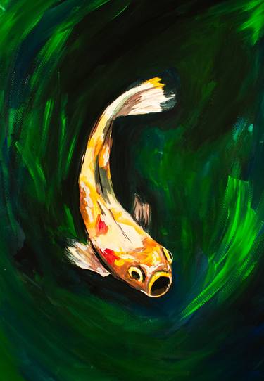 Original Fish Paintings by Anastasiia Intenberh