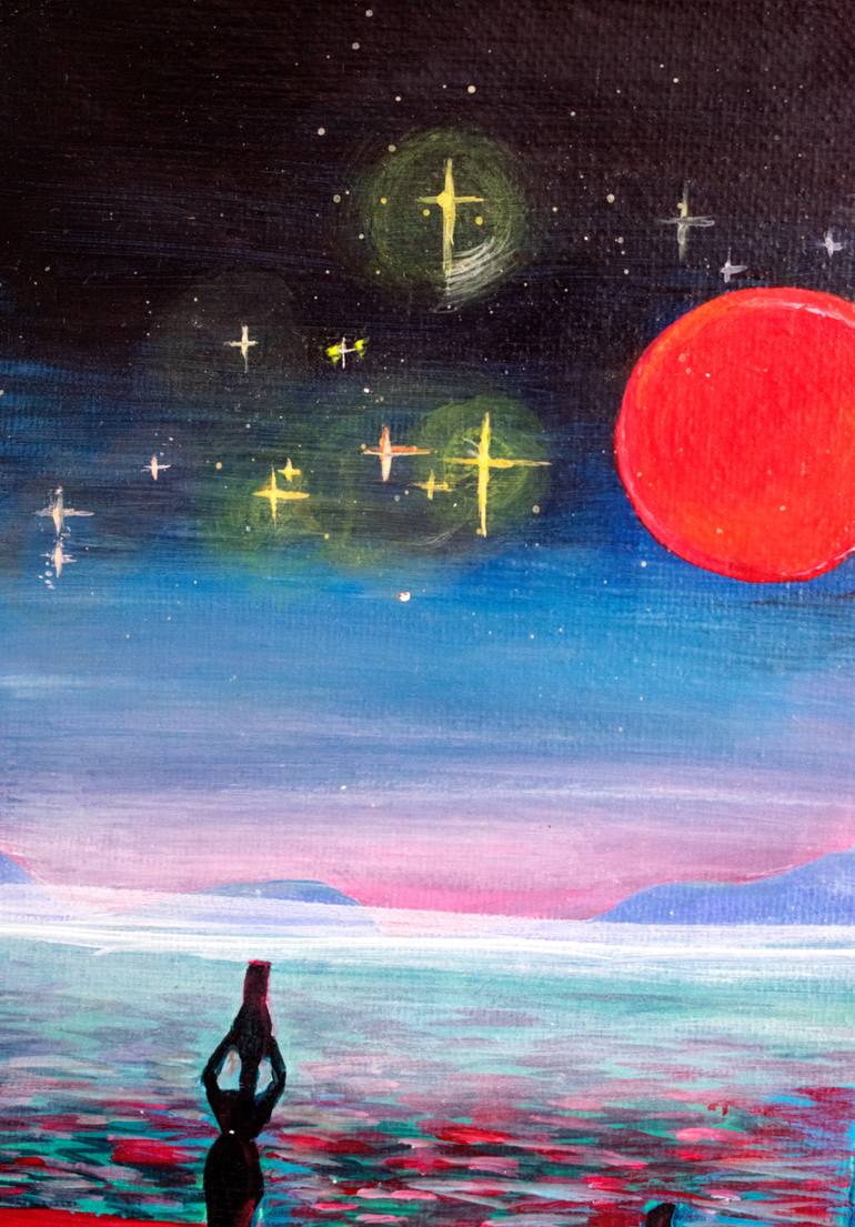 Original Abstract Seascape Painting by Anastasiia Intenberh