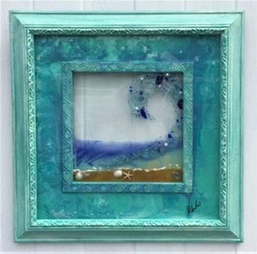 Original Abstract Beach Mixed Media by Rebecca Cyphers