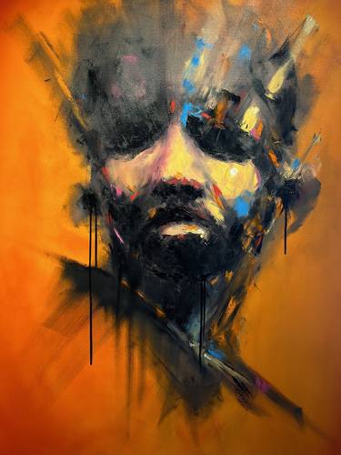 Original Portraiture Abstract Paintings by Luis Yerenas