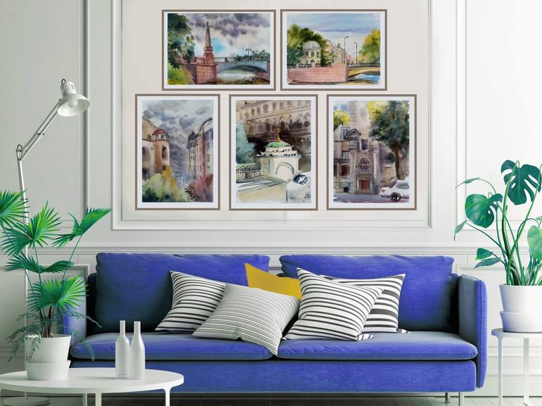 Original Fine Art Cities Painting by Marina Havova