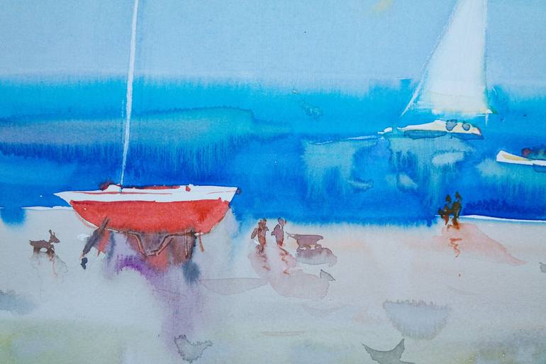 Original Beach Painting by Dina Aseeva