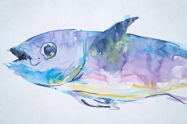 Original Illustration Fish Paintings by Dina Aseeva