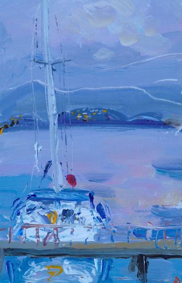 Original Sailboat Paintings by Dina Aseeva