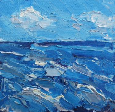 Original Impressionism Seascape Printmaking by Dina Aseeva