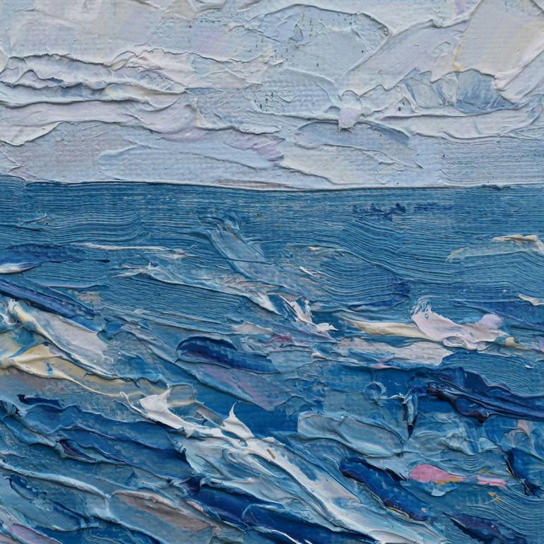 Original Impressionism Seascape Printmaking by Dina Aseeva