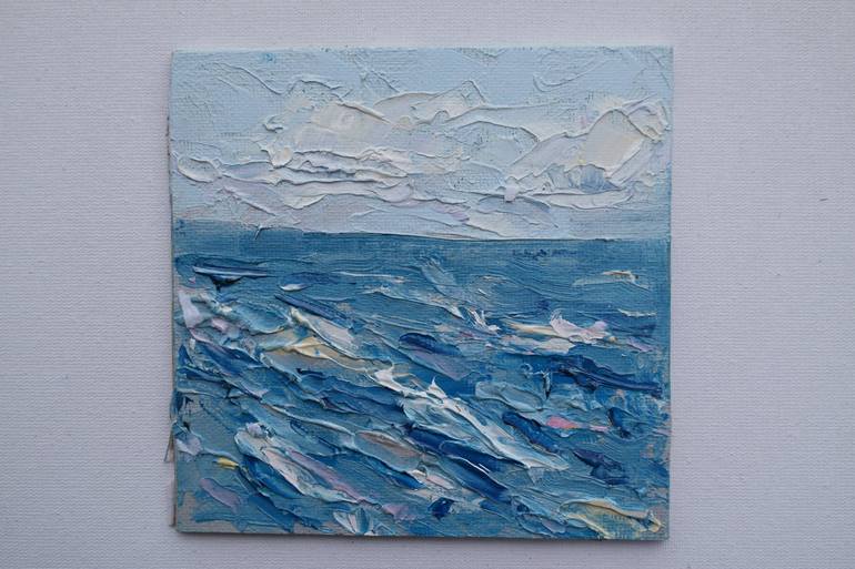 Original Impressionism Seascape Printmaking by Dina Aseeva