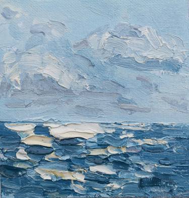 Print of Impressionism Seascape Printmaking by Dina Aseeva