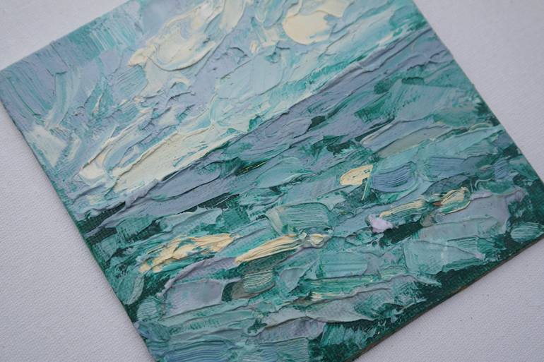 Original Impressionism Seascape Printmaking by Dina Aseeva