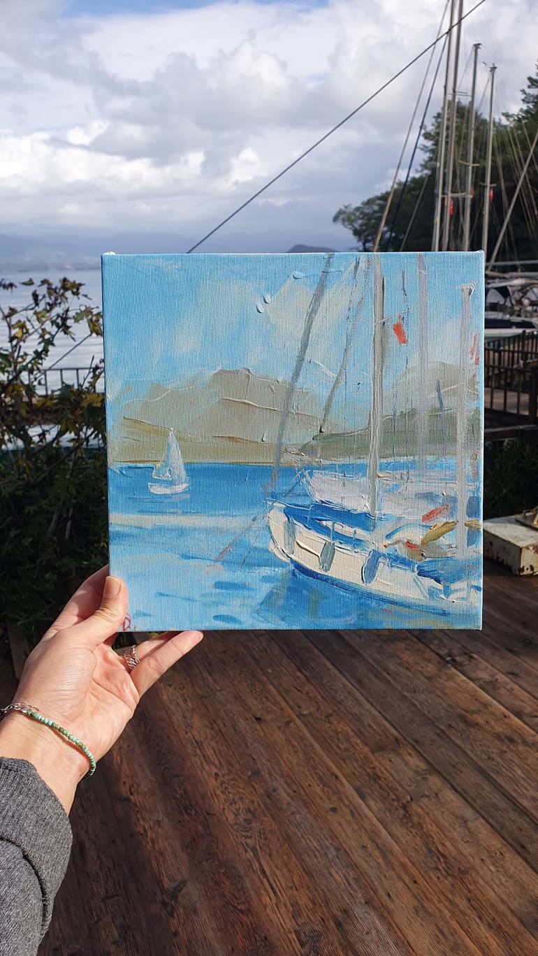 Original Impressionism Seascape Painting by Dina Aseeva