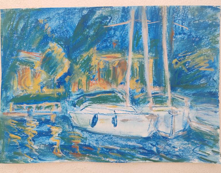 Original Impressionism Seascape Drawing by Dina Aseeva