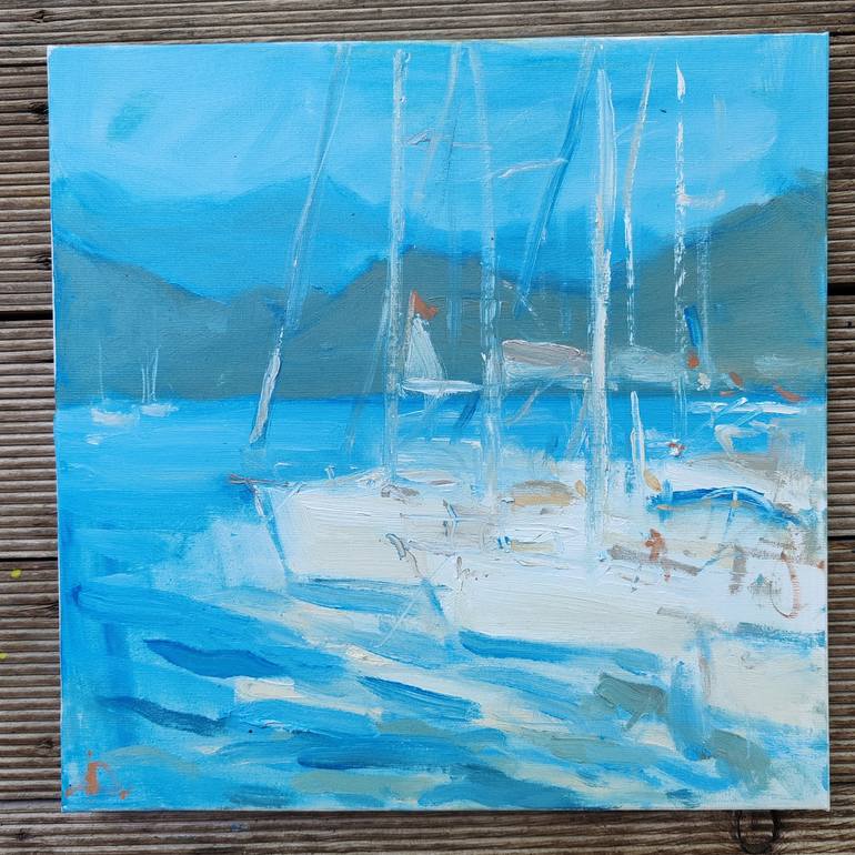 Original Impressionism Seascape Painting by Dina Aseeva