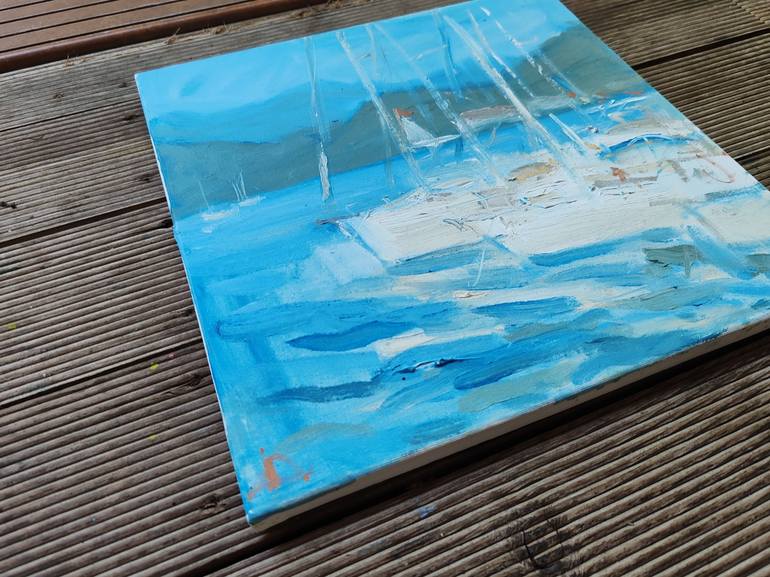 Original Impressionism Seascape Painting by Dina Aseeva