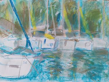 Original Impressionism Seascape Drawings by Dina Aseeva