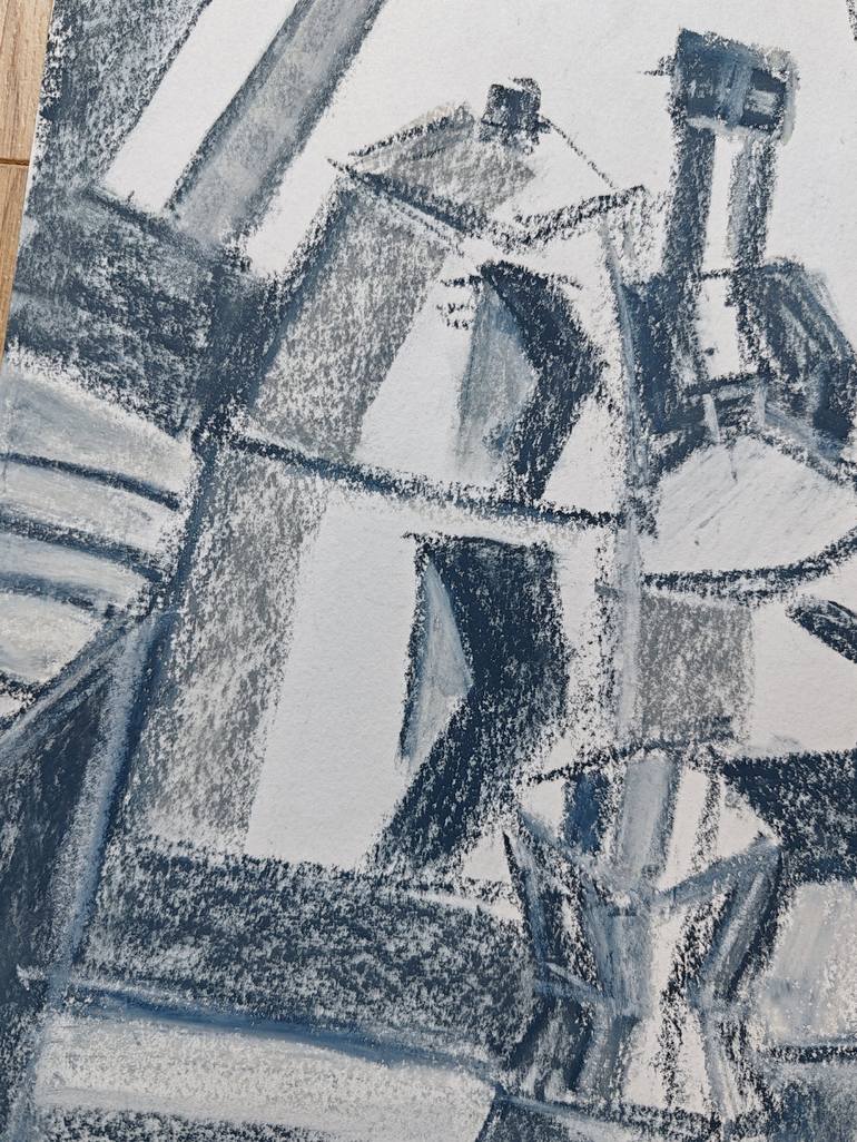 Original Cubism Still Life Drawing by Dina Aseeva