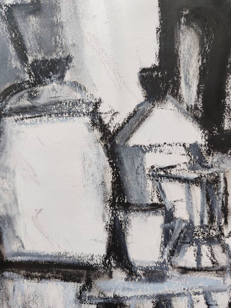 Original Cubism Still Life Drawing by Dina Aseeva