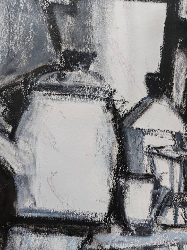 Original Cubism Still Life Drawing by Dina Aseeva