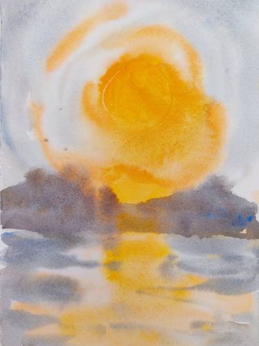 Original Impressionism Seascape Printmaking by Dina Aseeva