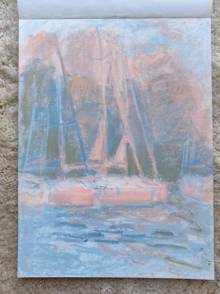 Original Impressionism Seascape Drawing by Dina Aseeva