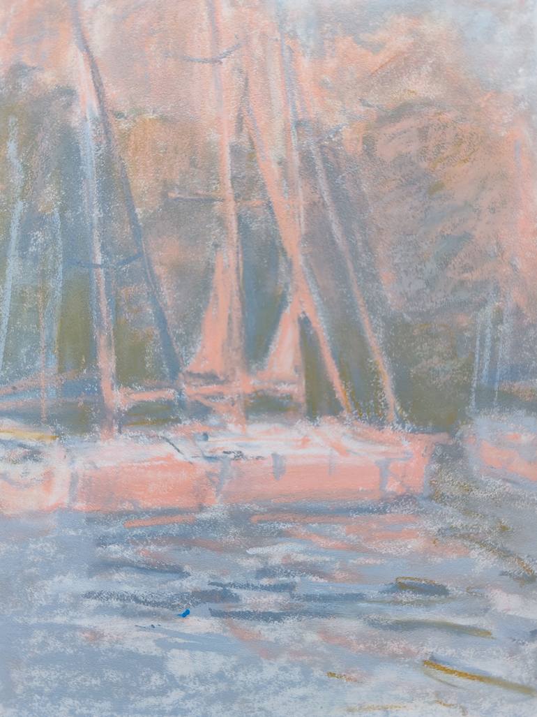 Original Impressionism Seascape Drawing by Dina Aseeva