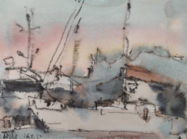 Original Impressionism Seascape Painting by Dina Aseeva