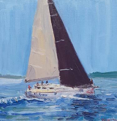 Print of Impressionism Boat Paintings by Dina Aseeva