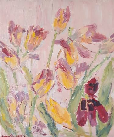 Print of Impressionism Floral Paintings by Dina Aseeva