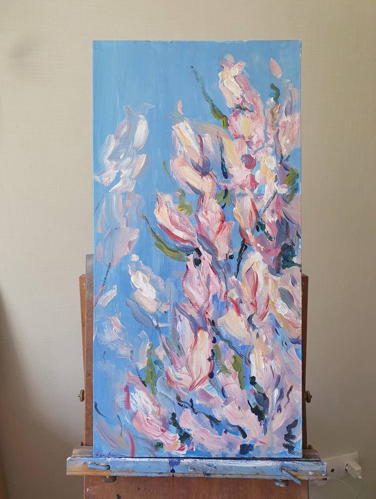 Original Impressionism Floral Painting by Dina Aseeva
