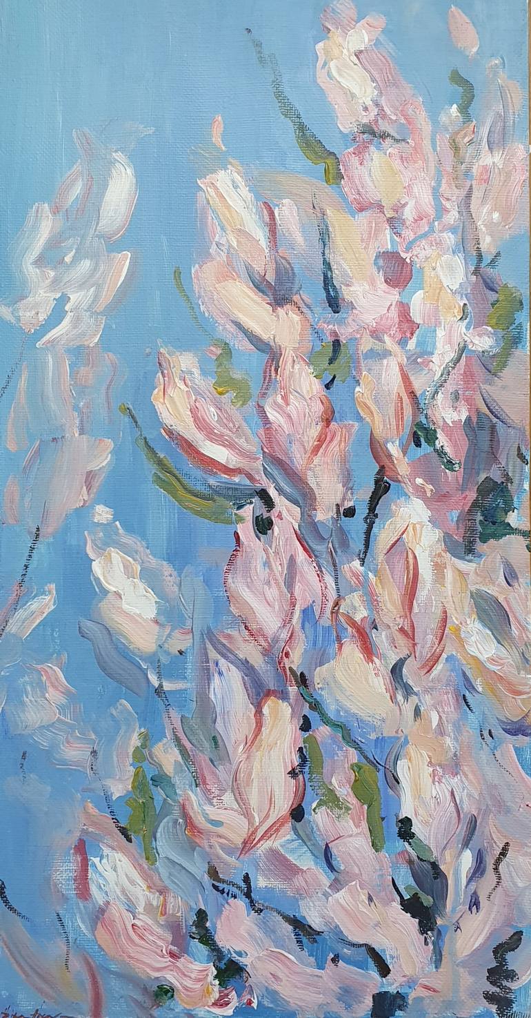 Original Impressionism Floral Painting by Dina Aseeva
