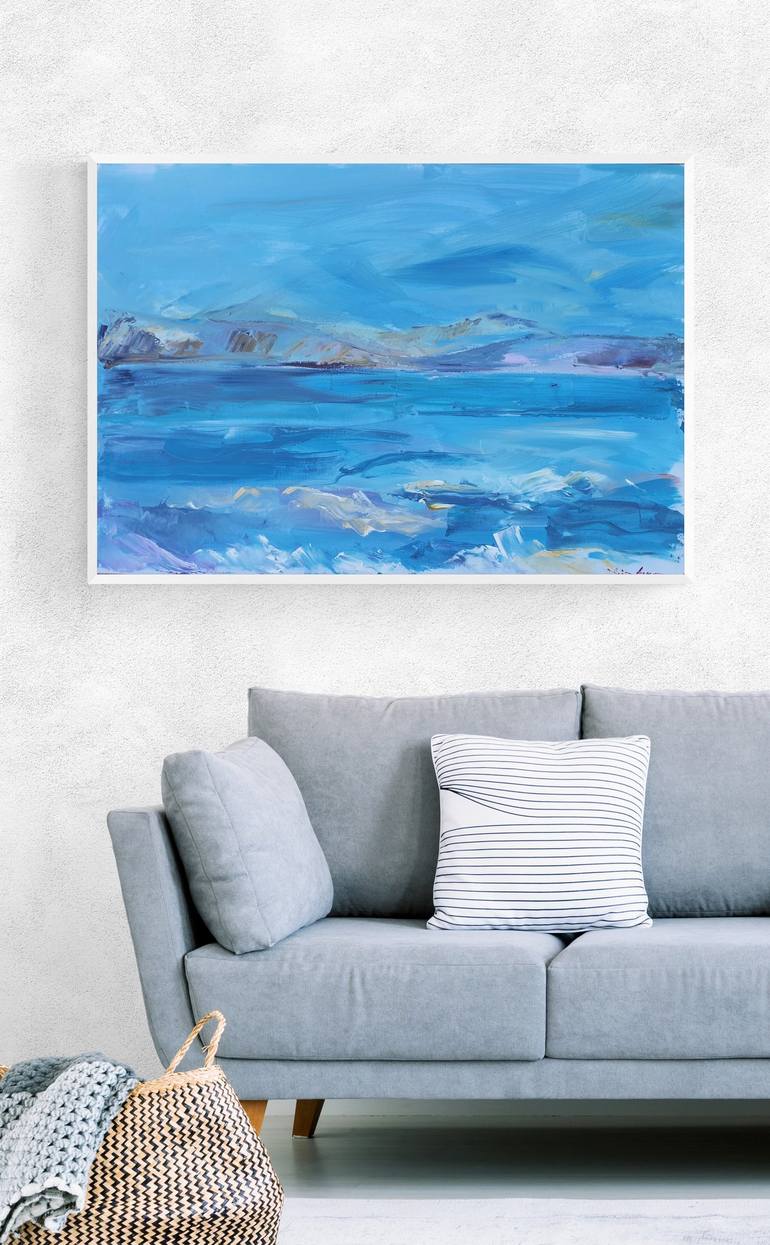 Original Abstract Seascape Painting by Dina Aseeva