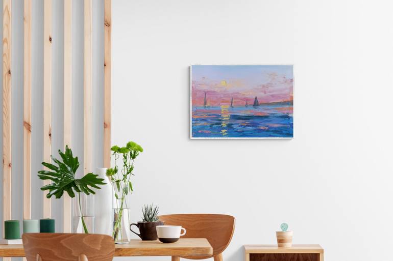 Original Impressionism Seascape Painting by Dina Aseeva