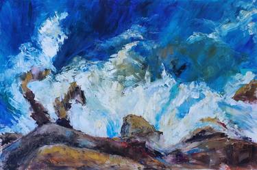 Waters and rocks of Portofino. - Limited edition of prints of original acrylic painting, 120*80 cm thumb