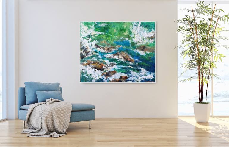 Original Impressionism Seascape Painting by Dina Aseeva